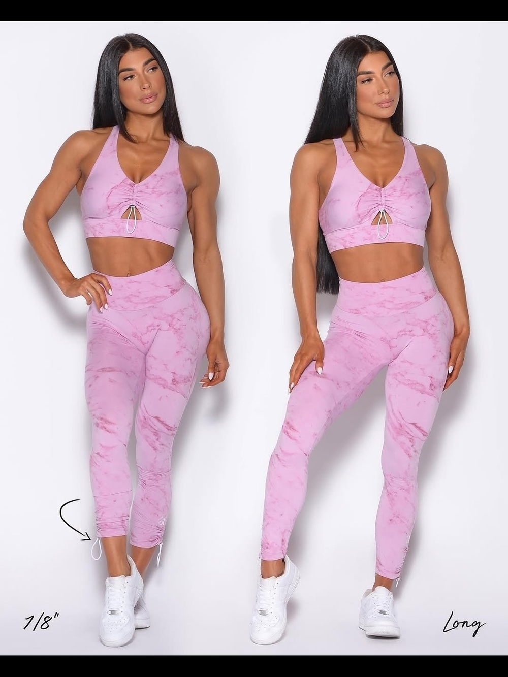 ⭐️BOMBSHELL SPORTSWEAR Pink Marble Tie-Dye Toggle Leggings XS⭐️